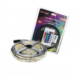 Ταινία Led - Blister Kit - 5Μέτρα - IP65 RGB - Με τηλεχειριστήριο & Τροφοδοτικό 12V DC - 5MKITRGB - ACA