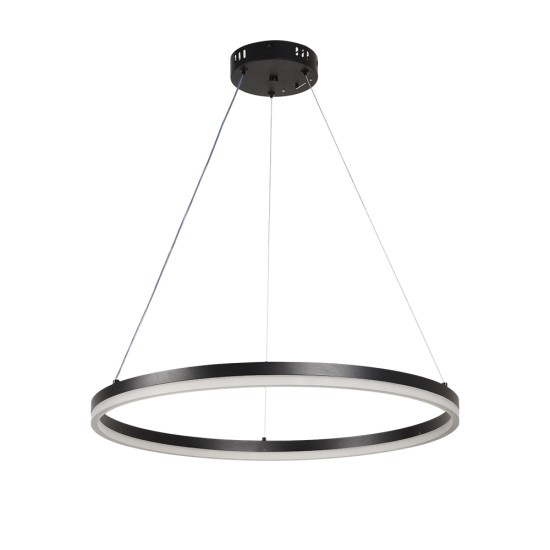 LED pendant light LED 30W 3CCT (by switch on base) D:60cm (6095-C-Black) - INLIGHT