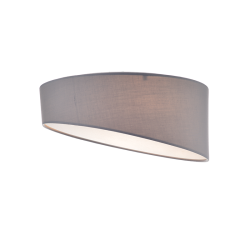 Ceilling light 3 x E27 60W Fabric + Acrylic + Metal / Pale grey + Sandblast Φ40ΧΗ18CM PABLO - acadecor 