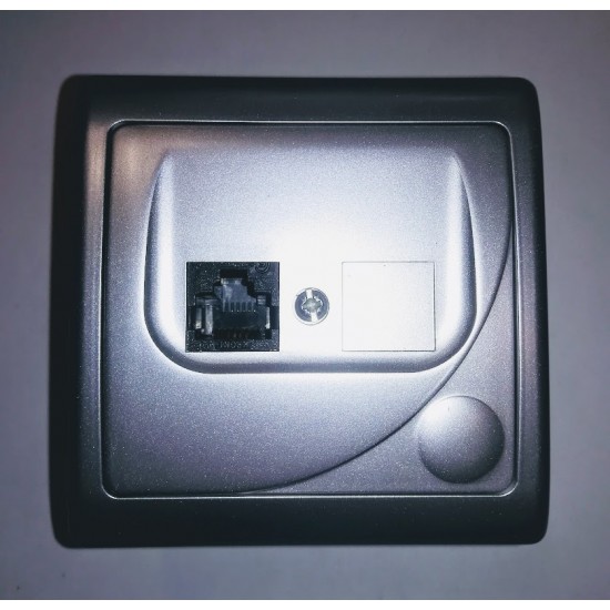 Πρίζα computer RJ45 CAT5e / 1 εξόδου  - Ασημί - GPK-1FSI - Efekt - OSPEL