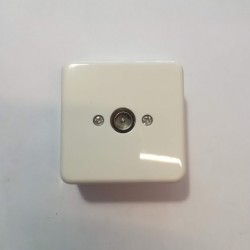 Πρίζα TV Ομοαξονική επίτοιχη λευκό - U1513 - MINI