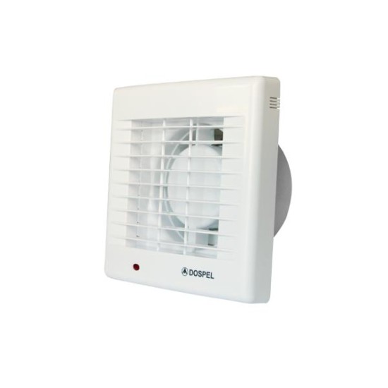 Ventilating fan - White Φ100mm gravity shutter time delay and humidity sensor - POLO - DOSPEL