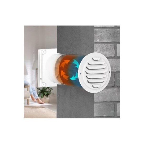 Σύστημα εξαερισμού ανάκτησης θερμότητας - Φ100mm - aiRheat