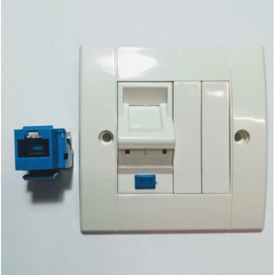 Πρίζα μονή υπο γωνία 45μοιρών UTP Cat6 - CENTRAL