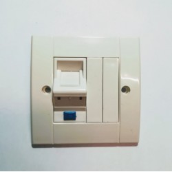 Πρίζα μονή υπο γωνία 45μοιρών UTP Cat6 - CENTRAL