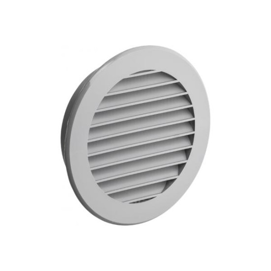 Περσίδα εξαερισμού με πλέγμα στρογγυλή Φ80mm Λευκή  - DABLER