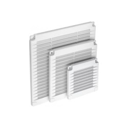 Περσίδα εξαερισμού με πλέγμα τετράγωνη 100x100mm Λευκή  - DABLER