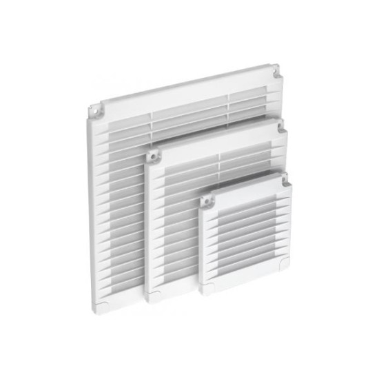 Περσίδα εξαερισμού με πλέγμα τετράγωνη 100x100mm Λευκή  - DABLER