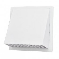 Περσίδα ορθογώνια εξαερισμού ρυθμιζόμενη Φ80mm έως Φ150mm - Λευκή πλαστική  - DABLER