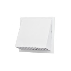 Περσίδα ορθογώνια εξαερισμού ρυθμιζόμενη Φ80mm έως Φ150mm - Λευκή πλαστική  - DABLER