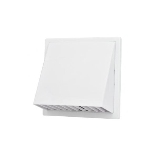 Περσίδα ορθογώνια εξαερισμού ρυθμιζόμενη Φ80mm έως Φ150mm - Λευκή πλαστική  - DABLER