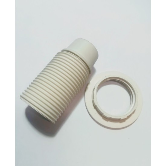 Ντουί E14 βακελίτου με μεταλλικό σπείρωμα & ροδέλα λευκό - FRD303 FRH