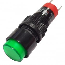 Μπουτόν Φ10 - 230V - LED Πράσινο - LAS3Y-11G - Xindali