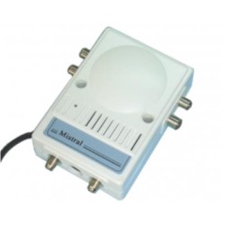 Eνισχυτής γραμμής κεραίας τεσσάρων εξόδων με διέλευση TAP 4x20 dB - L4x100 - Mistral  