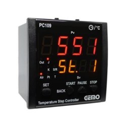 Ψηφιακό βηματικό θερμόμετρο πίνακος 230V AC J - 0/600οC , K - 0-1200Oc , PT100 - 0/800Oc  PC109-230VAC-R - GEMO