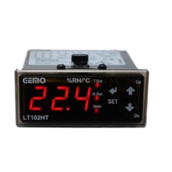 Ψηφιακό Υγρασιόμετρο / θερμόμετρο πίνακος  100-240V AC - 24V AC/DC -19,9/80οC - 5/95%RH - LT102HT-230AC-R  - GEMO