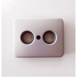 Πλακίδιο πρίζας TV-RD - 2 θέσεων τιτάνιο για μηχ/σμο alpha nea/alpha exclusive - Busch-Jaeger