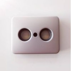 Πλακίδιο πρίζας TV-RD - 2 θέσεων τιτάνιο για μηχ/σμο alpha nea/alpha exclusive - Busch-Jaeger