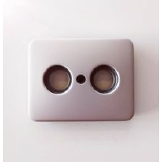 Πλακίδιο πρίζας TV-RD - 2 θέσεων τιτάνιο για μηχ/σμο alpha nea/alpha exclusive - Busch-Jaeger