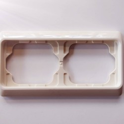 Πλαίσιο 2 θέσεων οριζόντιο ιβουάρ - alpha exclusive - Busch-Jaeger