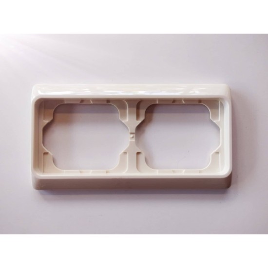 Πλαίσιο 2 θέσεων οριζόντιο ιβουάρ - alpha exclusive - Busch-Jaeger