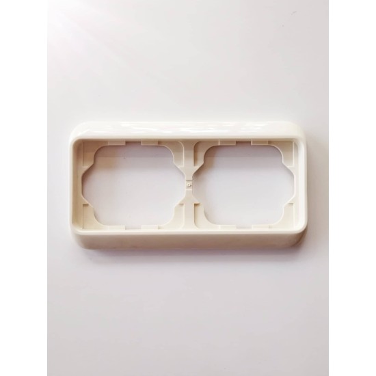 Πλαίσιο 2 θέσεων οριζόντιο ιβουάρ - alpha nea - Busch-Jaeger