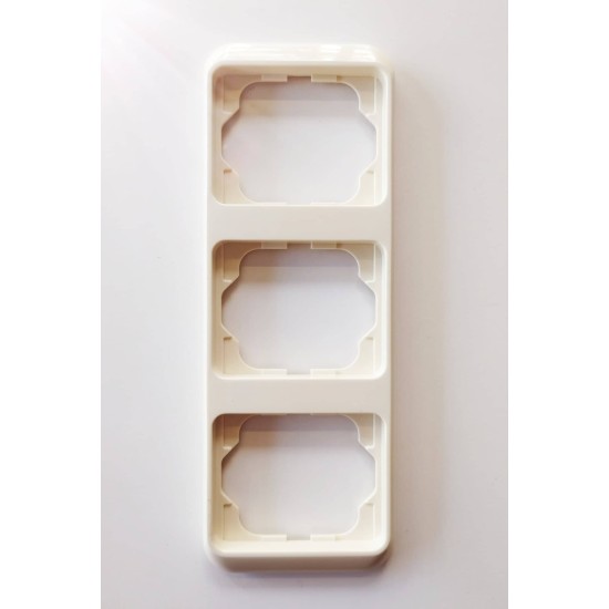 Πλαίσιο 3 θέσεων κάθετο ιβουάρ - alpha nea - Busch-Jaeger