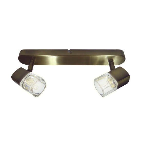 Wall spot light 2XG9 max 40W Metal + Glass / Matt nickel + Clear 10.5X30CM NAPLES - acadecor 