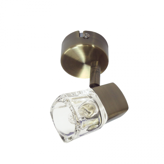Wall spot light 1XG9 max 40W Metal + Glass / Matt nickel + Clear Φ8XΦ4.5CM NAPLES - acadecor 