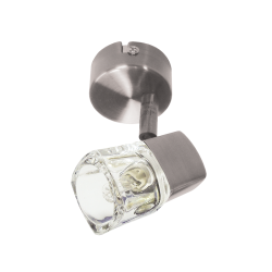 Wall spot light 1XG9 max 40W Metal + Glass / Matt nickel + Clear Φ8XΦ4.5CM NAPLES - acadecor 