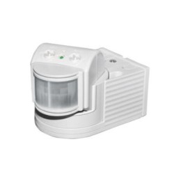 Ανιχνευτής Κίνησης τοίχου υπερύθρων 180° 5A Λευκός / Μάυρος - 10-0500 - adeleq