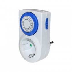 Timer 24hr for schuko socket 16A 230V  - adeleq