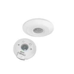 Ceiling mounted Infrared Motion Sensor Slim 360° 10A 230V D115mm white - 10-2000 - adeleq