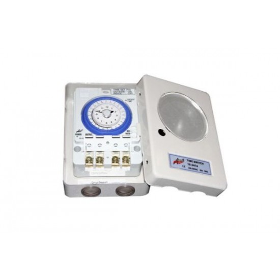 Χρονοδιακόπτης αναλογικός - 24 ΄Ώρες - Εξωτερικός Με Εφεδρεία 200Ώρες - adeleq 