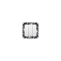 Διακοπτης τριπλός απλός με βίδα 1+1+1P 10AX 250V AC λευκό PRIME acaelec