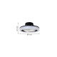 Ceilling fan luxury type White 48x20cm / 20W DC - Eidin - InLight