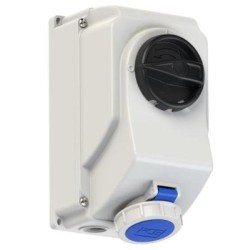 Πρίζα IP66/67 επίτοιχη 3x16A με διακόπτη 0-1 - PCE