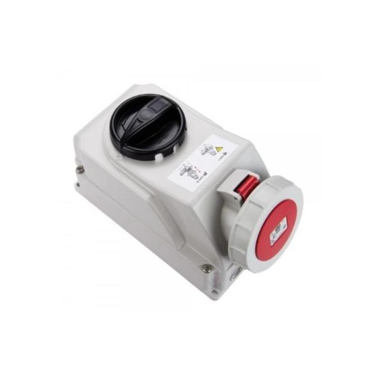 Πρίζα IP66/67 επίτοιχη 3x16A με διακόπτη 0-1 - PCE