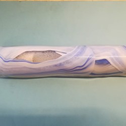 Φωτιστικό απλίκα επίτοιχο λουτρού - 2x40W / E14 - Γυαλί οπάλ μπλέ λευκό - 1098/2