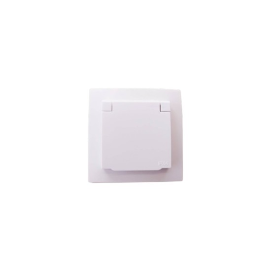 Socket schuko cover IP44 16A White - Bassiakos