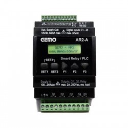 Προγραμματιζόμενος λογικός ελεγκτής PLC ράγας 8 ψηφιακών εισόδων - 5 Ανοικτων εξόδων 18-32 VDC - AR2-A-24VDC-8D-RTC - GEMO
