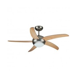 Ceilling fan luxury type silver/wood Φ132 / 60W - BRAND 