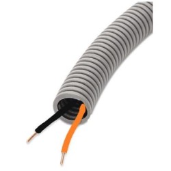 Σπιράλ σωλήνας με καλώδια 2x1.5 Μαύρο - Πορτοκαλί Φ20 750N  FXPR+Ye2X1,5 - DIETZEL UNIVOLT