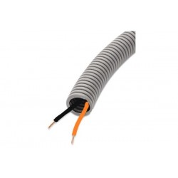 Σπιράλ σωλήνας με καλώδια 2x1.5 Μαύρο - Πορτοκαλί Φ20 750N  FXPR+Ye2X1,5 - DIETZEL UNIVOLT