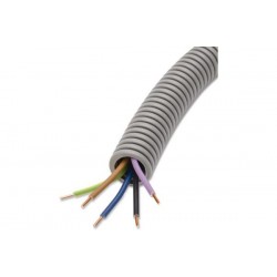 Σπιράλ σωλήνας με καλώδια 5x1.5 Μαύρο - Καφέ - Μώβ - Μπλέ - Κίτρινο / Πράσινο Φ20 750N  FXPR+Ye 5X1,5 - DIETZEL UNIVOLT