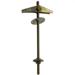 Μεταλλικό βίσμα γυψοσανίδας με σπειροειδής άκρη με 2πλο παξιμάδι και επιψευδαργυρωμένη ροδέλα - elvhx