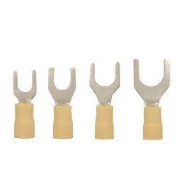 Ακροδέκτης δίχαλο μωνομένος κίτρινο Φ3mm - adeleq