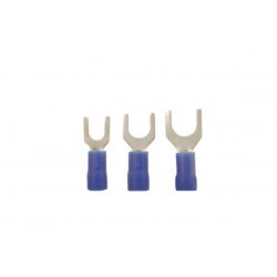 Ακροδέκτης δίχαλο μωνομένος μπλέ Φ4mm - adeleq