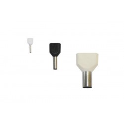 Μύτη μονωμένη διπλή τύπου telemecanique Γκρί 2x2,50mm² - adeleq