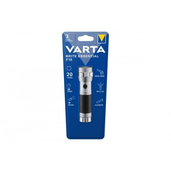 Φακός χειρός Brite Essential F10 LED - 3xAAA 1,5V LR03 - 123404 - VARTA
